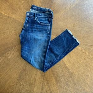 CITIZENS OF HUMANITY Racer Low Rise Skinny Dark Medium Blue Ankle Jeans 27